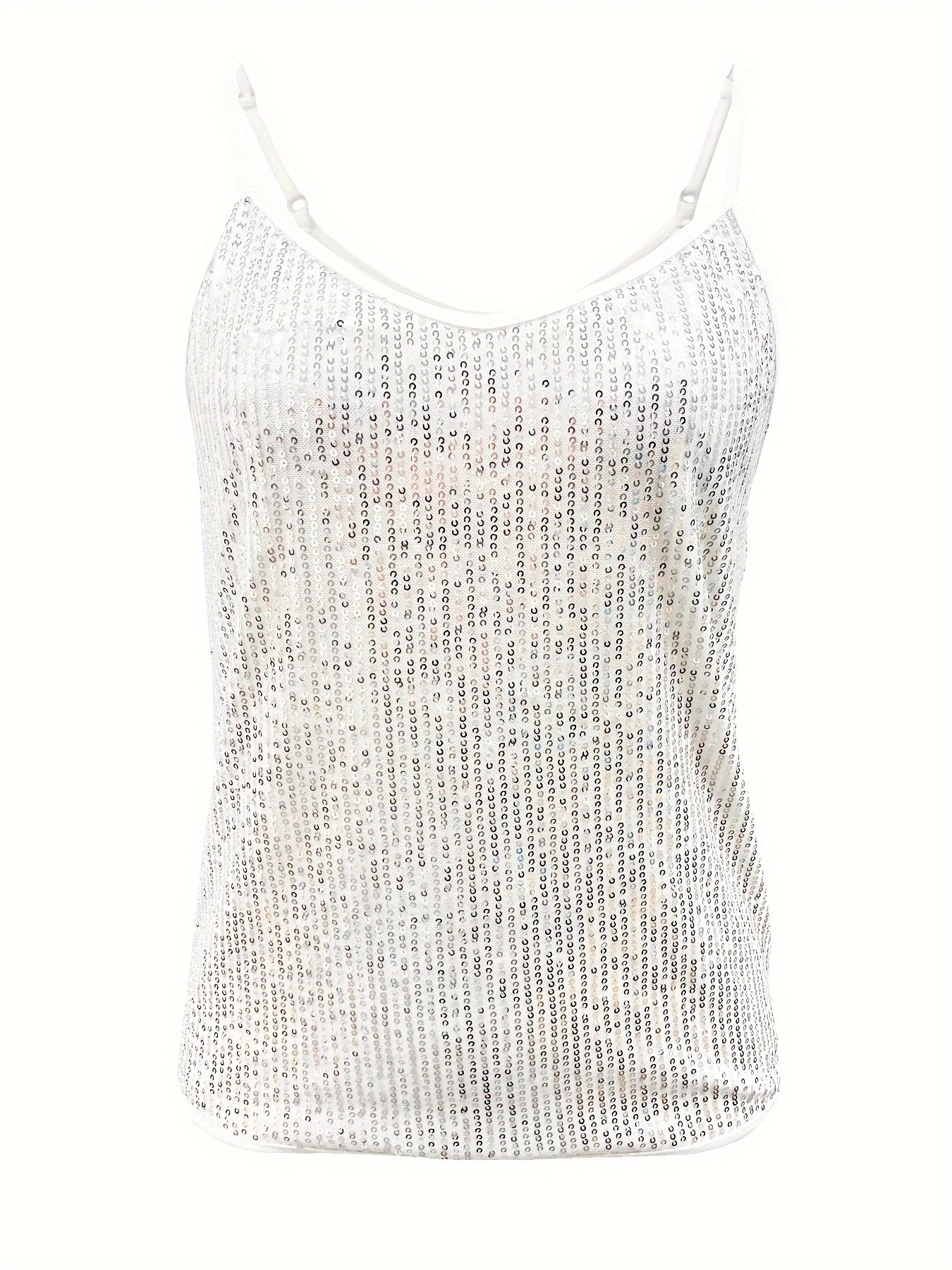 Sparkling Sequin Vest Women Sexy Casino Sleeveless Lady Party Club T-shirt Tops